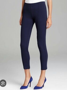 Women's Lilly Pulitzer Navy Ponte Travel Ankle Pants Size Large